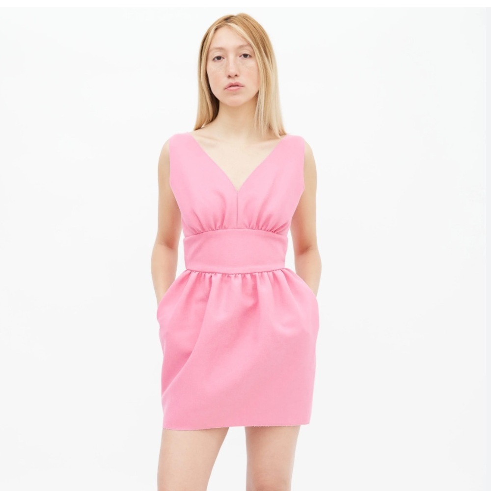 NWT MSGM Bubblegum Pink Bubble Sleeveless Mini Dress Coquette Barbie IT 42 US‎ 8
